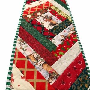 Christmas horse table runner holiday topper